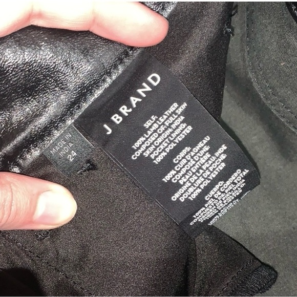 NWOT J Brand Franky Lambskin Leather Jeans - Picture 3 of 7